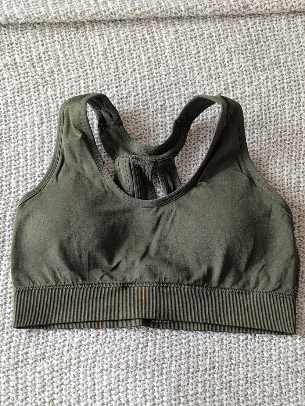 5 For $25 Seamless Olive Green Racerback Sports Bra